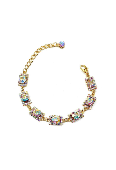Pulseira Luz divina dourada com pedras boreal