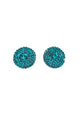 Brinco Atalia redondo com pedras blue zircon