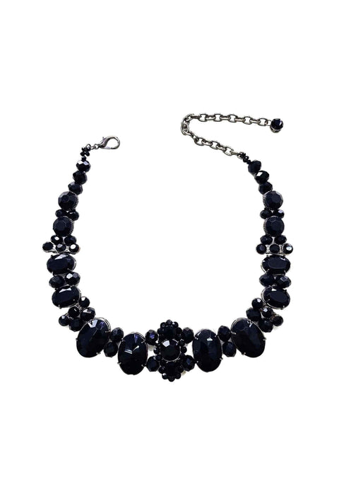 Choker Dandara luxo de pedras pretas banhada no onix
