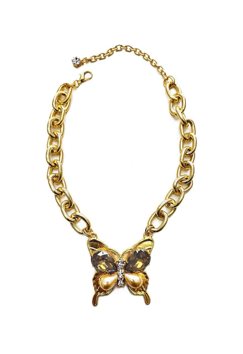 Colar Emília Gold com pingente de borboleta dourada