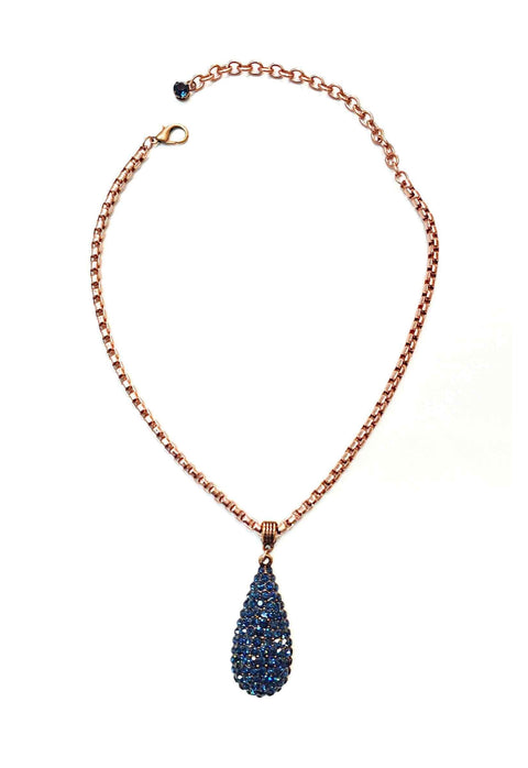 Colar Alure de gota montana banhado no vintage