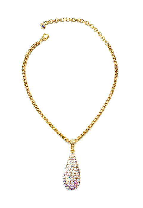 Colar Alure de gota furta cor banhado no dourado