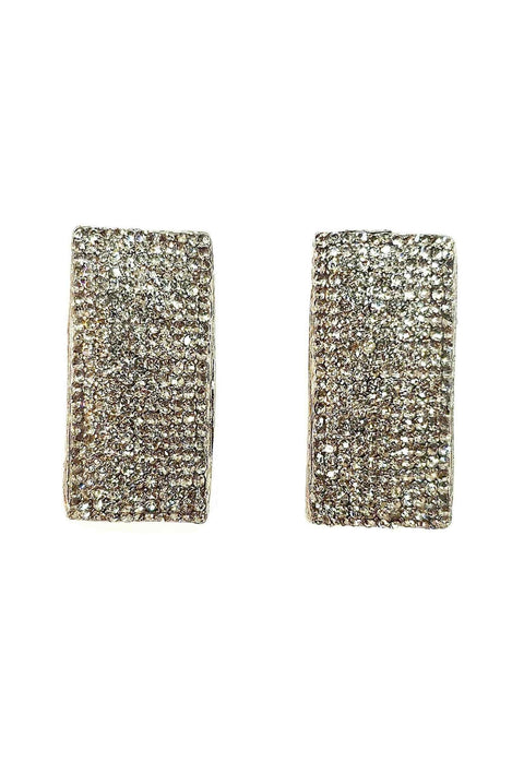 Brinco Rebeca prata com pedras black diamond