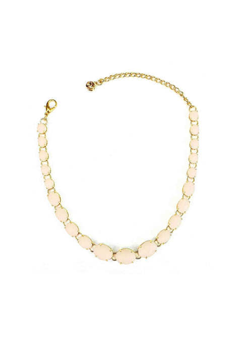 Choker Cassiopéia gold com pedras nude opal banhado no dourado