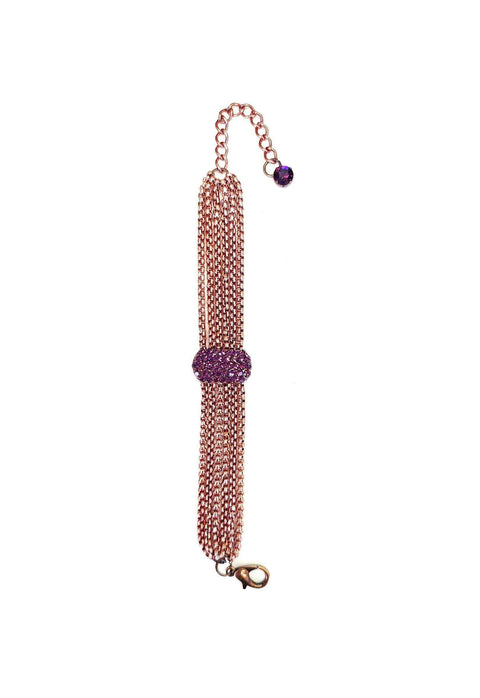 Pulseira Rainha Ametista classic banhada no vintage