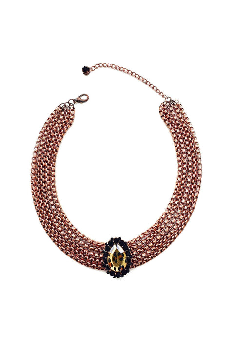 Choker Nefertari animal print com venezianas vintage