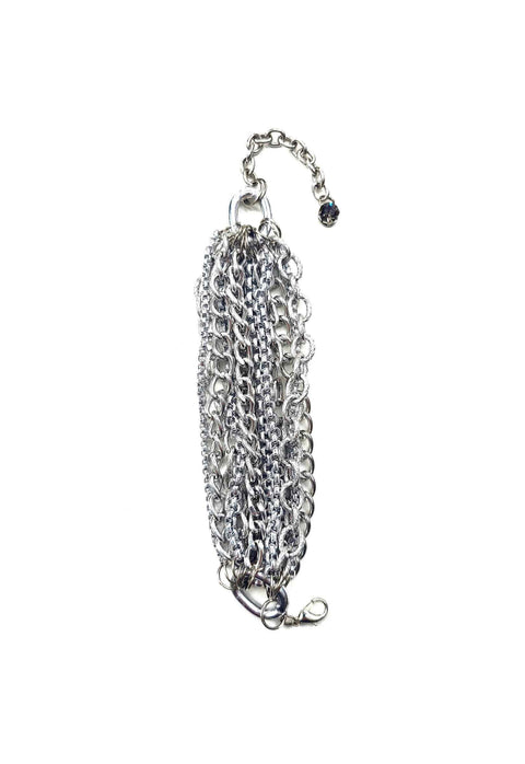 Pulseira Constantine silver com mix de correntes pratas