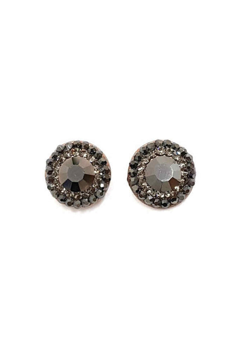 Brinco Vick Camili hematite e black diamond banhado no vintage