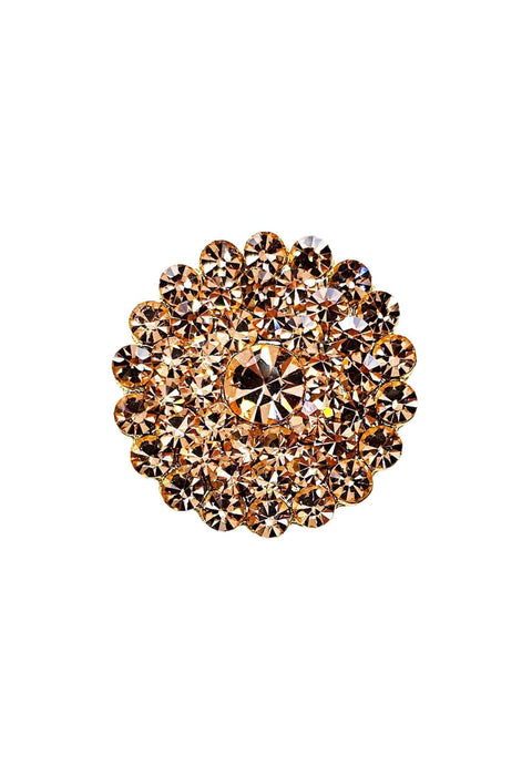 Maxi anel Filipa light peach banhado no dourado