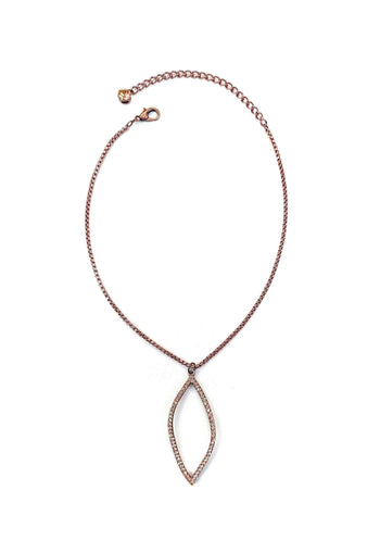 Colar Adara vintage com pingente delicado light peach