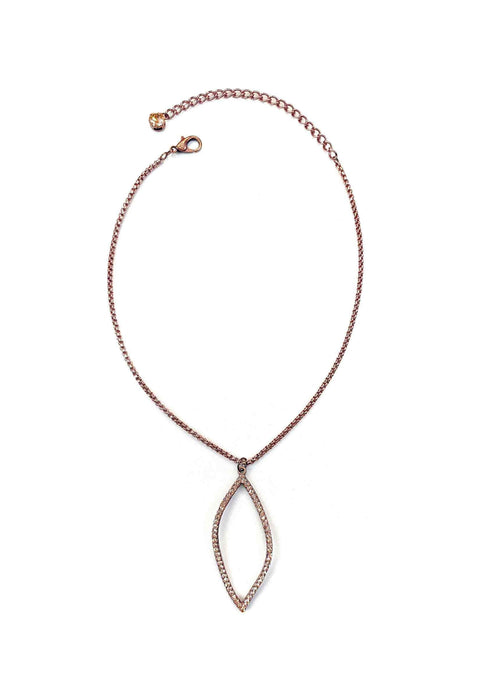 Colar Adara vintage com pingente delicado light peach