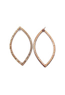 Brinco Adara vintage delicado com pedras light peach