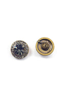 Brinco Vick ouro velho com pedras black diamond