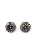 Brinco Vick ouro velho com pedras black diamond