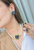 Colar Supreme com perolas e strass hematite banhado no dourado