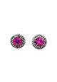 Brinco vick Patricia pink e hematite banhado no grafite