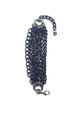 Pulseira Constantine preta com mix de correntes pretas