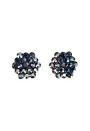 Brinco Supreme com strass hematite banhado no dourado