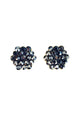 Brinco Supreme com strass hematite banhado no dourado