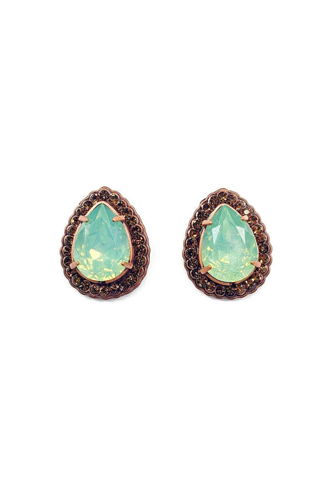 Brinco Aurélia menta banhado no vintage
