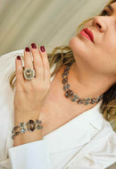 Pulseira Encanto exclusivo prata com pedras black diamond