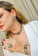 Pulseira Encanto exclusivo prata com pedras black diamond