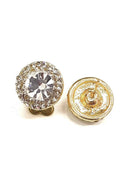 Brinco Vick cristal banhado no dourado