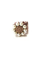 Anel Malu com perolas e strass banhado no vintage