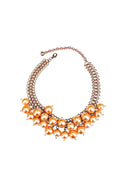 Maxi colar espetáculo Glam vintage com perolas