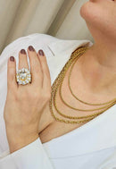 Colar Inspiração Dourado com mix de correntes