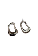 Brinco Art Deco metalico grafite