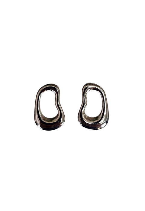 Brinco Art Deco metalico grafite