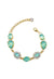 Pulseira Euforia dourada com pedras menta