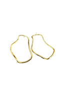 Brinco Charme metálico dourado