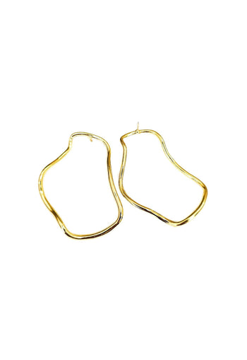 Brinco Charme metálico dourado