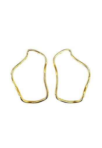 Brinco Charme metálico dourado