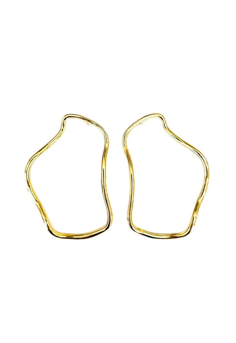 Brinco Charme metálico dourado