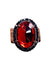 Anel Alegra oval com pedras montana e rubi