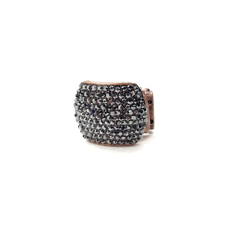 Anel Gal classic com pedras hematite