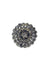 Anel Eliete redondo com pedras black diamond banhado no onix