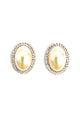 Brinco Abigail dourado com perolas