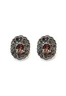 Brinco Refrescar prata com pedras black diamond