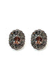 Brinco Refrescar prata com pedras black diamond