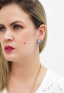 Brinco de coração colorido