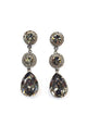 Brinco Adeline com pedras black diamond luxo