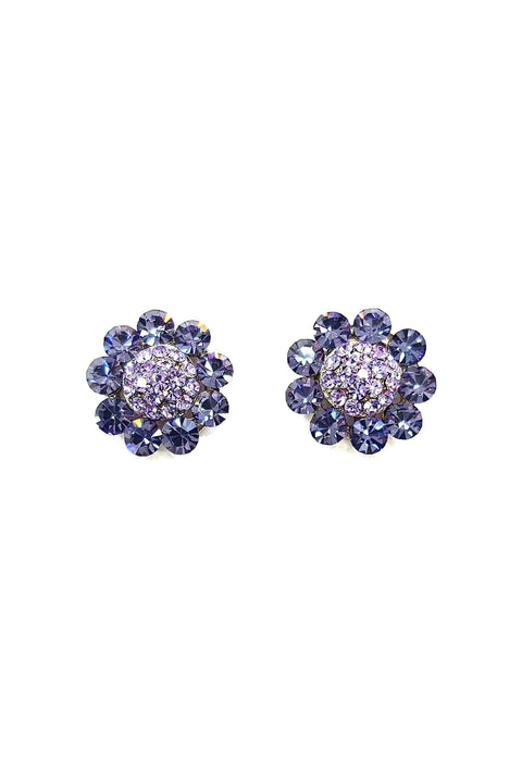 Brinco Premium Prata com pedras lavanda
