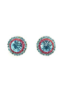 Brinco pequeno azul e rosa