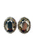Brinco Sucesso ouro velho oval com pedras hematite