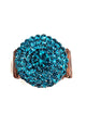 Anel Atalia redondo com pedras blue zircon