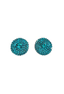 Brinco Atalia redondo com pedras blue zircon
